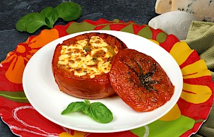 Three Cheese Stuffed Tomatoes